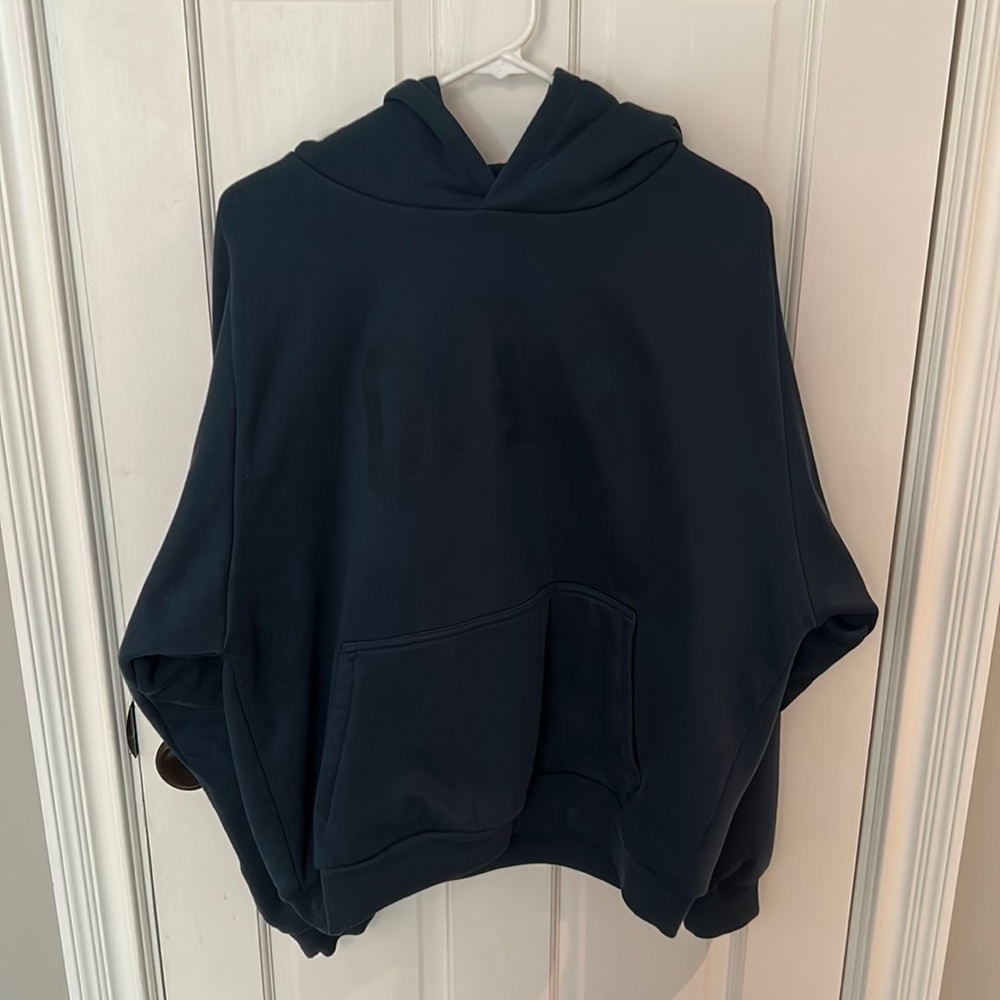 Yeezy Gap Dove Shrunken Hoodie Dark Blue Size Large Authentic